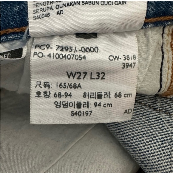 LEVI’S-BLUE Ribcage Split Flare Jeans (Size:27) - Picture 13 of 14